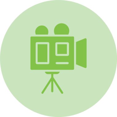 Video Kaydedici Glyph Çember Gradyan Simgesi