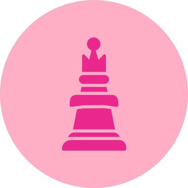 Satranç Kraliçesi Kabartma Çemberi Gradyan Simgesi