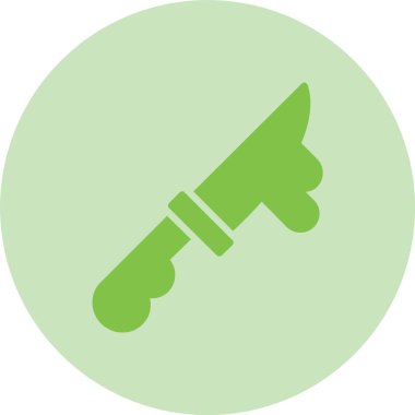 Bıçak Kabartma Çemberi Gradyan Simgesi