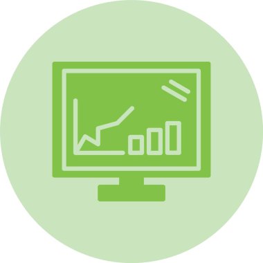 İstatistiksel Grafik Kabartma Çemberi Grafik Simgesi