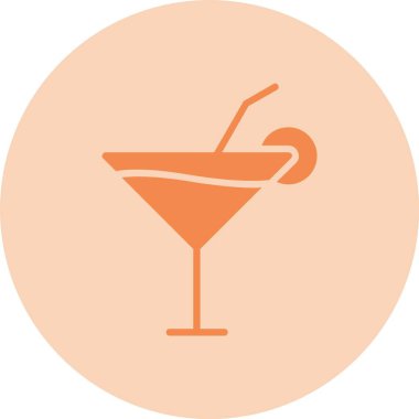 Kokteyl Kabartma Çemberi Gradyan Simgesi