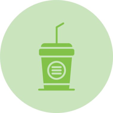 Soğuk İçecek Kabartma Çemberi Gradyan Simgesi