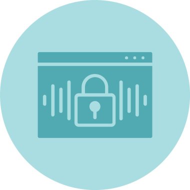 Ses Kilidi Kabartma Çemberi Gradyan Simgesi