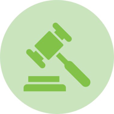 Gavel Kabartma Çemberi Gradyan Simgesi