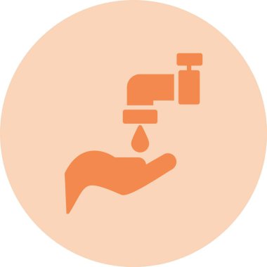 Abdest Kabartma Çemberi Gradyan Simgesi