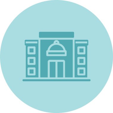 Restoran Kabartma Çemberi Gradyan Simgesi