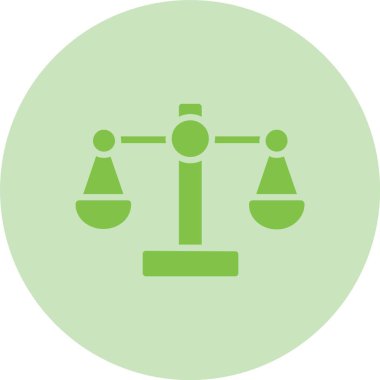 Adalet Ölçekli Kabartma Çemberi Gradyan Simgesi