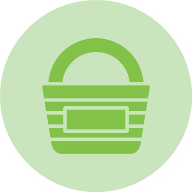 Piknik Sepeti Kabartma Çemberi Gradyan Simgesi