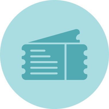 Bilet Kabartma Çemberi Gradyan Simgesi