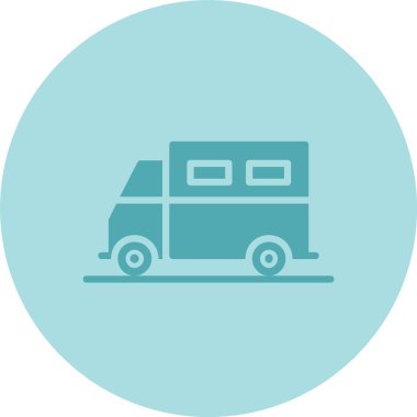 Ulaşım Kabartma Çemberi Gradyan Simgesi