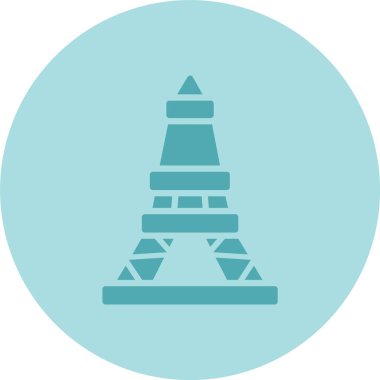 Anıt Kabartma Çemberi Gradyan Simgesi