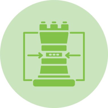 Taktiksel Avantaj Kabartma Çemberi Gradyan Simgesi