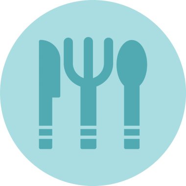 Çatal-bıçak Glifi Çember Gradyan Simgesi