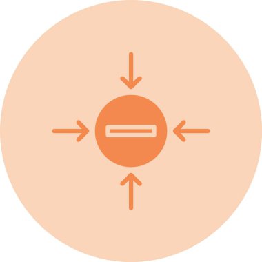 Negatif Glyph Çember Gradyan Simgesi