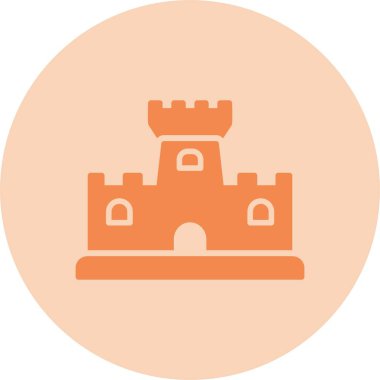 Kum Kalesi Kabartma Çemberi Gradyan Simgesi