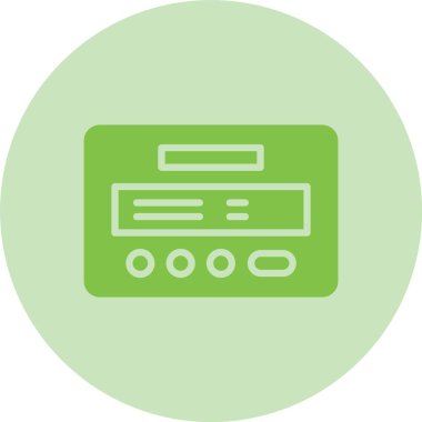 Pager Glyph Circle Gradient Icon clipart