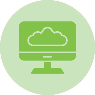 Bulut Hesaplama Kabartma Çemberi Gradyan Simgesi