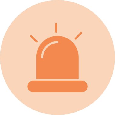 Siren Kabartma Çemberi Gradyan Simgesi