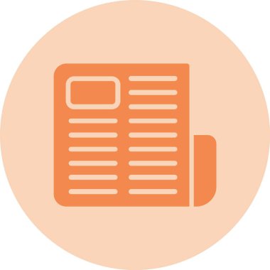 Gazete Kabartma Çemberi Gradyan Simgesi