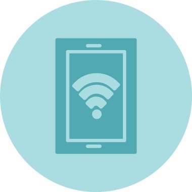 Wifi Kabartma Çemberi Gradyan Simgesi