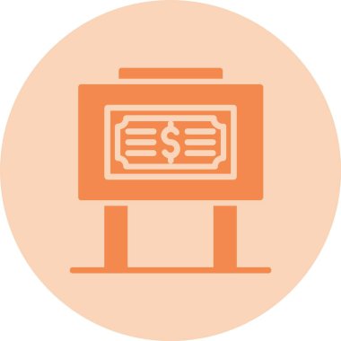 Beyaz Tahta Kabartma Çemberi Gradyan Simgesi