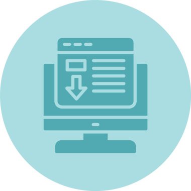 İniş Sayfası Kabartma Çemberi Gradyan Simgesi