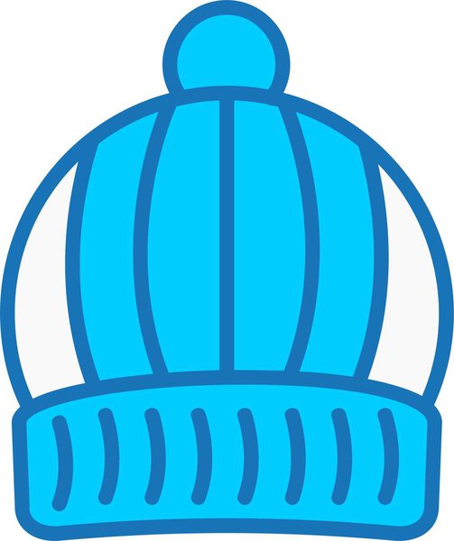 Wool Hat Filled Blue Icon