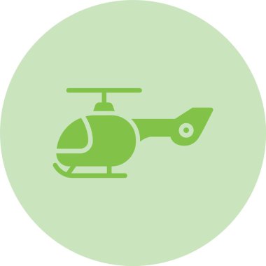 Helikopter Kabartma Çemberi Gradyan Simgesi