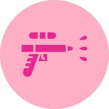 Su Silahı Kabartma Çemberi Gradyan Simgesi