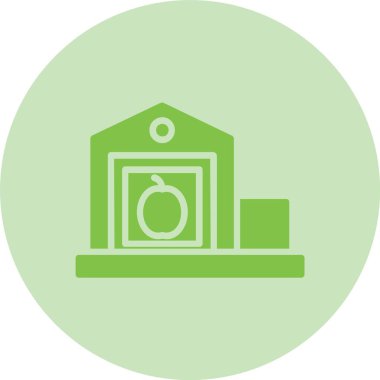 Gıda Yorgunluğu Kabartma Çemberi Gradyan Simgesi