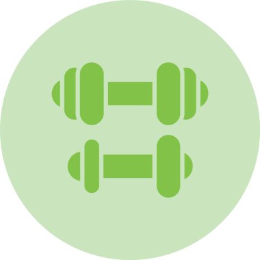 Dumbell Kabartma Çemberi Gradyan Simgesi