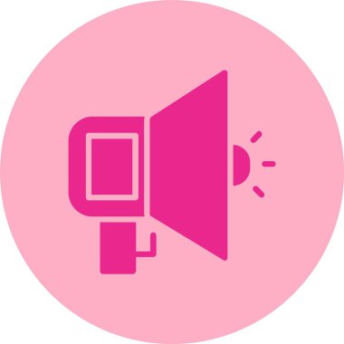 Megafon Çember Gradyan Simgesi