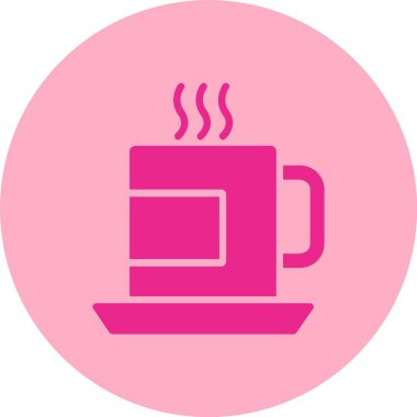 Çay fincanı Kabartma Çemberi Gradyan Simgesi