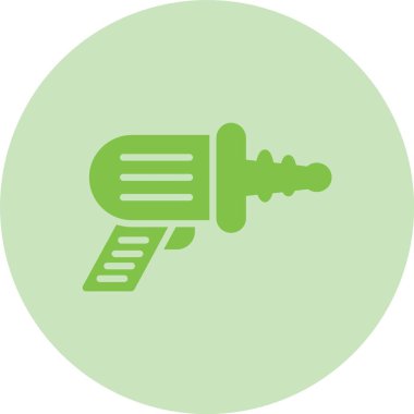 Uzay Silahı Kabartma Çemberi Gradyan Simgesi