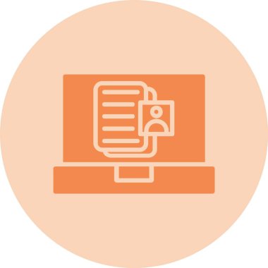 Kişisel Bilgi Kabartma Çemberi Gradyan Simgesi