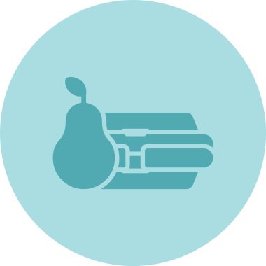 Beslenme Kutusu Kabartma Çemberi Gradyan Simgesi