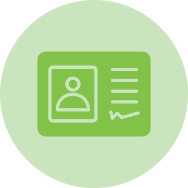 Kimlik Kartı Kabartma Çemberi Grafik Simgesi