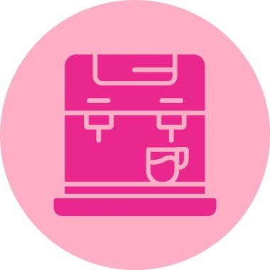 Kahve Yapıcı Kabartma Çemberi Gradyan Simgesi