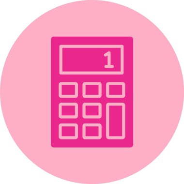 Hesap Makinesi Kabartma Çemberi Gradyan Simgesi