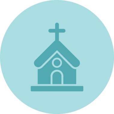 Kilise Kabartma Çemberi Gradyan Simgesi