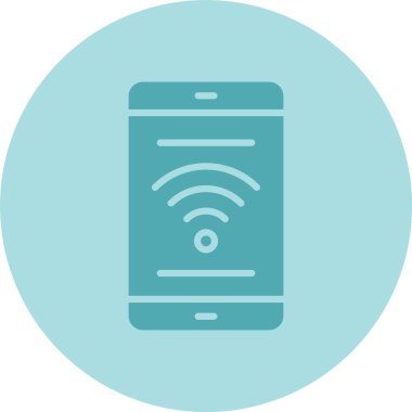 Wifi Kabartma Çemberi Gradyan Simgesi