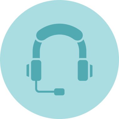 Kulaklık Kabartma Çemberi Gradyan Simgesi