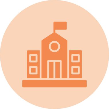 Üniversite Kabartma Çemberi Gradyan Simgesi