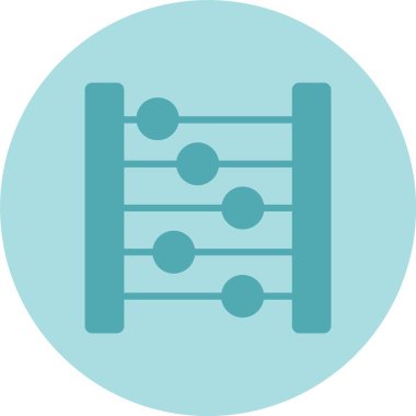 Abaküs Kabartma Çemberi Gradyan Simgesi