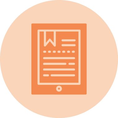 Ebook Glyph Çember Gradyan Simgesi