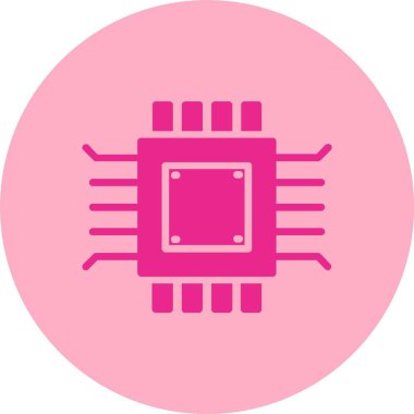 Mikroçip Glyph Çember Gradyan Simgesi