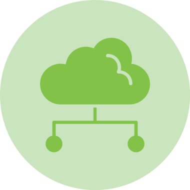 Bulut Hesaplama Kabartma Çemberi Gradyan Simgesi