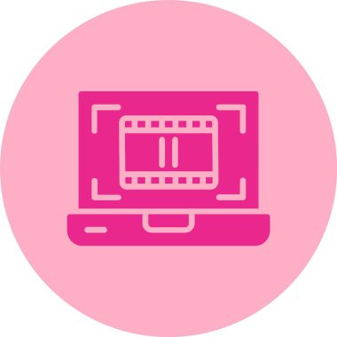 Video Kabartma Çemberi Gradyan Simgesi