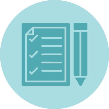 Alışveriş Listesi Kabartma Çemberi Gradyan Simgesi