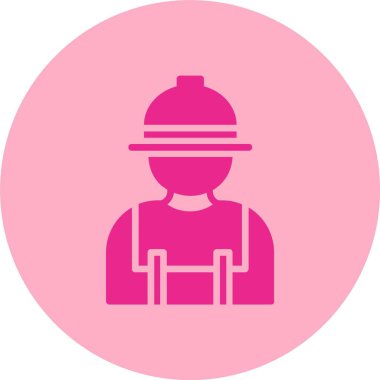 İşçi Kabartma Çemberi Gradyan Simgesi